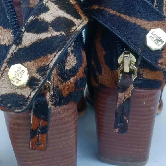 Louise et Cie Thisbe  Zeopard/Piccola Leather Booties size 7.5 - Picture 5 of 8